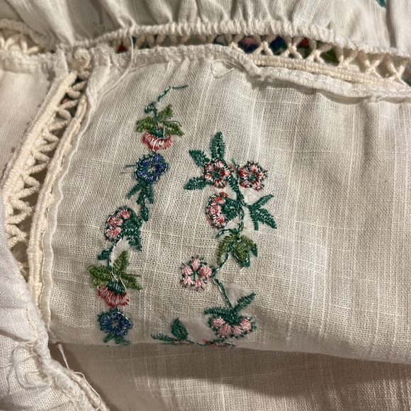 Boho chic cotton embroidered shirt size M - Picture 8 of 8